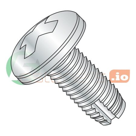 Newport Fasteners Thread Cutting Screw, #6-32 x 3/8 in, Zinc Plated Steel Pan Head Phillips Drive, 10000 PK 963552
